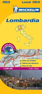 353 Lombardia (Taliansko) mapa 1:200tis MICHELIN