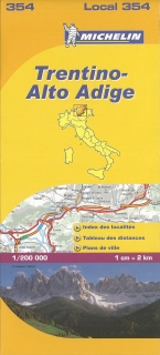 354 Trentino-Alto Adige (Taliansko) mapa 1:200tis MICHELIN