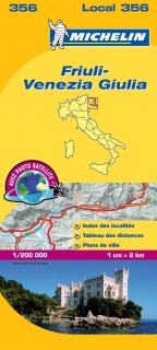 356 Friuli-Venezia Giulia (Taliansko) mapa 1:200tis MICHELIN