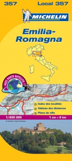 357 Emilia-Romagna (Taliansko) mapa 1:200tis MICHELIN