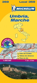 359 Umbria, Marche (Taliansko) mapa 1:200tis MICHELIN