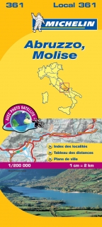 361 Abruzzo, Molise (Taliansko) mapa 1:200tis MICHELIN