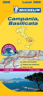 362 Campania, Basilicata (Taliansko) mapa 1:200tis MICHELIN