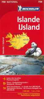 750 Island 2016 (Iceland) 1:500t mapa MICHELIN