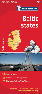 781 Pobaltské štáty (Baltic States) 1:500t mapa MICHELIN