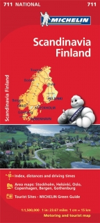 711 Škandinávia, Fínsko (scandinavia & Finland) 1:1,5mil mapa MICHELIN