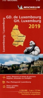 717 Luxemburg 2019 (Luxembourg) 1:150t national mapa MICHELIN