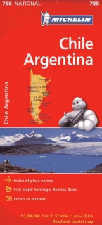 788 Čile, Argentína (Chile, Argentina) 1:2m national mapa MICHELIN
