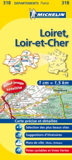 318 Loiret, Loit-et-Cher 2016 (Francúzsko) 1:150tis local mapa MICHELIN