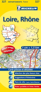 327 Loire, Rhône 2016 (Francúzsko) 1:150tis local mapa MICHELIN