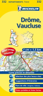 332 Drôme, Vaucluse 2016 (Francúzsko) 1:150tis local mapa MICHELIN
