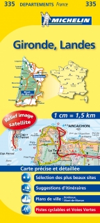 335 Gironde, Landes 2016 (Francúzsko) 1:150tis local mapa MICHELIN