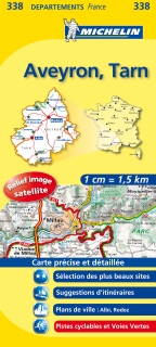 338 Aveyron, Tarn 2016 (Francúzsko) 1:150tis local mapa MICHELIN