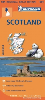 501 Scotland (Škótsko) 1:400tis regional mapa MICHELIN