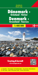Dánsko,Grónsko,Faerské ostrovy (Denmark,Greenland) 400t automapa Freytag Berndt