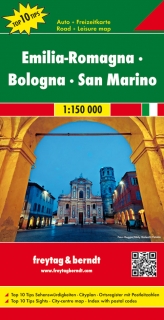 Emilia Romanga, Bologna, San Marino (Italy) 1:150tis automapa Freytag Berndt