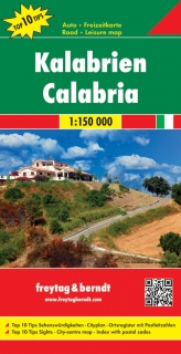 Kalabria, Catanzaro (Italy) 1:150tis automapa Freytag Berndt