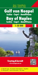Neapolský záliv,Ischie,Capri,Amalfitana (Italy) 1:50tis automapa Freytag Berndt