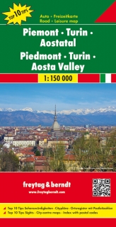 Piemont, Turín, Údolie Aosty (Italy) 1:150tis automapa Freytag Berndt