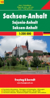 10 Sasko, Anhaltsko 1:200t (Nemecko) automapa Freytag Berndt