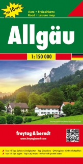 Allgäu 1:150t TOP séria (Nemecko) automapa Freytag Berndt