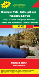 Durýnsky les, Fichtelgebirge, Fränkische Schweiz 150t TOP automapa FreytagBerndt
