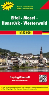 Eifel,Mosel,Hunsrück,Westerwald 1:150t TOP (Nemecko) automapa Freytag Berndt
