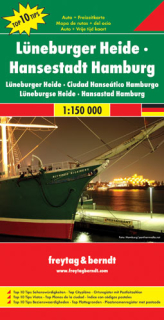 Luneburské vresoviská,Hanzové mesto Hamburg 1:150t TOP automapa Freytag Berndt