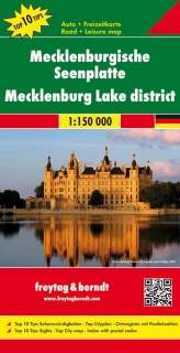 Meklenburská jezerná plošina 1:150t TOP séria (Nemecko) automapa Freytag Berndt