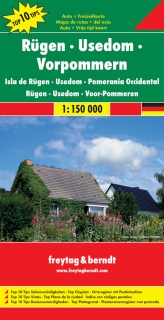 Rujana,Usedom,Predpomoransko 1:150t TOP (Nemecko) automapa Freytag Berndt
