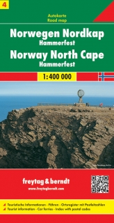4 Nórsko Nordkap,Hammerfest 1:400t (Norway) automapa Freytag Berndt