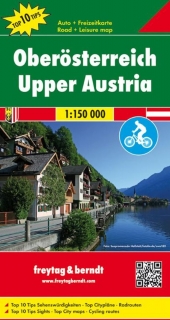 Horné Rakúsko 1:150t (Austria) Top 10Tips cyklomapa Freytag Berndt