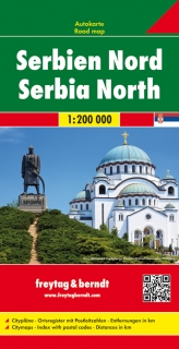 Srbsko sever 1:200t automapa Freytag Berndt