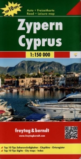 Cyprus 1:150t (Grécko) TOP 10Tips automapa Freytag Berndt