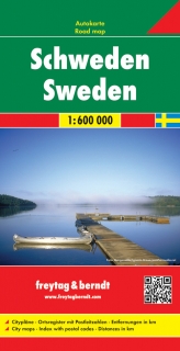 Švédsko 1:600t (Sweden) automapa Freytag Berndt