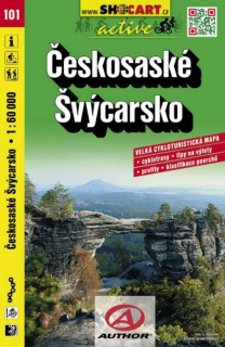 101 ČESKOSASKÉ ŠVÝCARSKO cykloturistická mapa 1:60t SHOCart