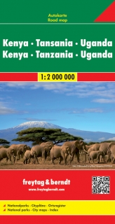Keňa, Tanzánia, Uganda 1:2mil automapa Freytag Berndt