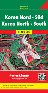 Kórea Sever+Juh 1:800tis (Korea) automapa Freytag Berndt