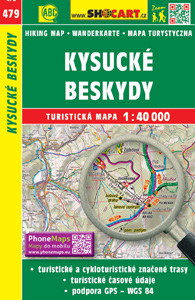 479 Kysucké Beskydy turistická mapa 1:40t SHOCart