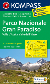 KOMPASS 86 Gran Paradiso, Valle d´Aosta 1:50t turistická mapa