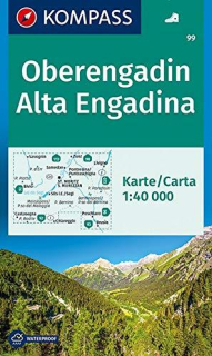 KOMPASS 99 Oberengadin, Alta Engadina 1:40t turistická mapa