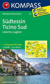 KOMPASS 111 Südtessin, Locarno, Lugano 1:50t turistická mapa
