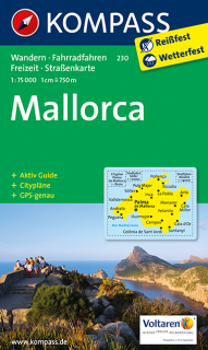 KOMPASS 230 Mallorca 1:75t (Baleáry) turistická mapa