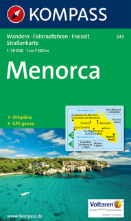 KOMPASS 243 Menorca 1:50t (Baleáry) turistická mapa