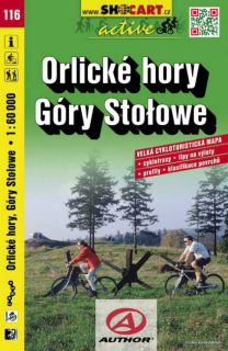 116 ORLICKÉ HORY GÓRY STOLOWE cykloturistická mapa 1:60t SHOCart