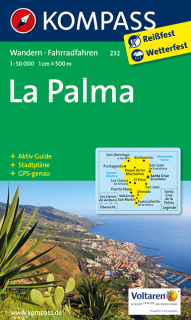KOMPASS 232 La Palma 1:50t (Kanárske ostrovy) turistická mapa