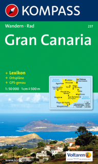 KOMPASS 237 Gran Canaria 1:50t (Kanárske ostrovy) turistická mapa