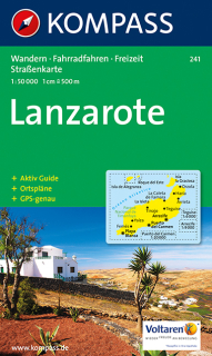 KOMPASS 241 Lanzarote 1:50t (Kanárske ostrovy) turistická mapa