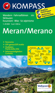 KOMPASS 053 Merano 1:25t turistická mapa