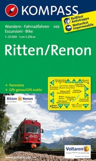KOMPASS 068 Ritten, Renon 1:25t turistická mapa